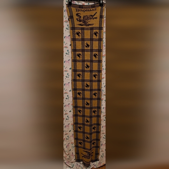 EUC Vintage 80s Burberrys Beige & Mocha Cashmere Reversable Casual Winter Scarf - Picture 4 of 7